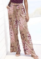 LASCANA Palazzohose mit Bindeg&uuml;rtel und Alloverdruck, luftige Sommerhose mit Taschen