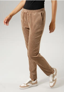 Aniston Schlupfhose aus Cord camelfarben