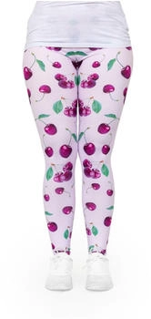 Cosey Bunte bedruckte Blumen-Leggings Design Kirschen
