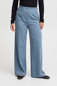 ICHI Stoffhose IHKATE PRINT PA26 blau weiß 203449