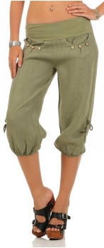 malito Caprihose 6302 Leinenhose oliv