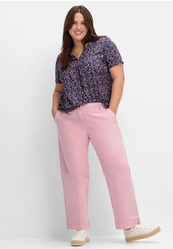 Sheego Culotte weicher Twill gewaschen rosé