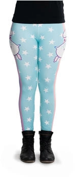 Cosey Leggins bedruckt bunt Rainbow Stripes Unicorn