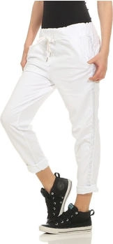 Mississhop Hose Boyfriend seitlichen Glitzerstreifen
