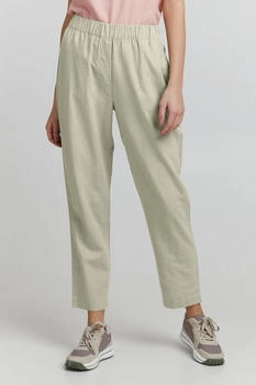Oxmo OXAlfa Damen Leinenhose elastischem Bund regular fit