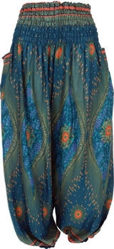 Guru-Shop Pluderhose petrol orange Viskose