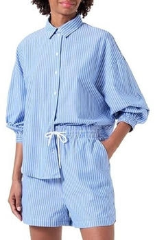 Only Legere Bermuda Shorts Nadelstreifen-Design blau