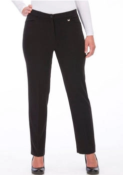 Kj Brand Stoffhose Bea Bi-Stretch Kammgarnoptik Bügelfalte schwarz