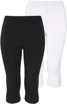 Boysen's Leggings 2er-Pack capri wei&szlig; schwarz