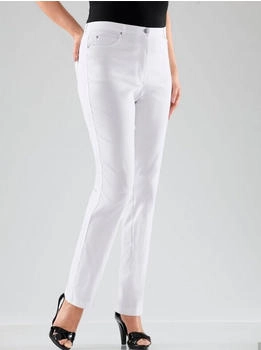 Stehmann Jerseyhose 5-Pocket-Hose weiß