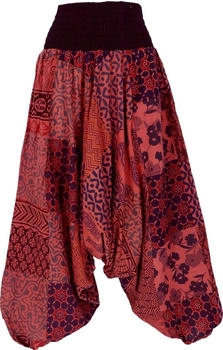 Guru-Shop Patchwork Pluderhose Ethno Style rot