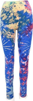 Guru-Shop Unikat Batik Leggings blau beige Synthetisch