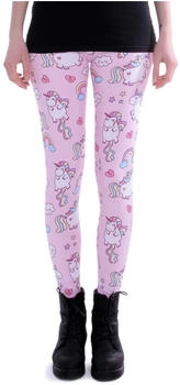 Cosey Bedruckte Bunte Leggins Einheitsgröße Einhörner pink