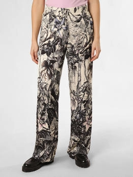 Cambio Bundfaltenhose 'Avril' beige schwarz