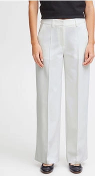 ICHI Damen Hose gerade Stoffhose stretch Ziernähte Gürtelschlaufen