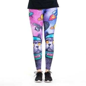 Cosey Festival-Party-Line Leggings Space Cat