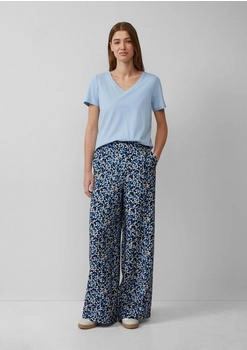 s.Oliver Wide-Leg-Hose im Loose Fit mit Elastikbund (2161117) blau/mehrfarbig