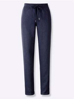 Heine Jerseyhose Leinenhose marine