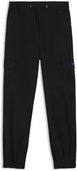 HUGO Relaxed-Fit Cargo-Hose aus Stretch-Baumwolle - Style Hisune-1-D_B 50511288 Schwarz