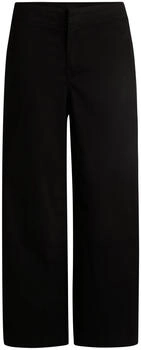 Hugo Boss Culotte aus elastischem Baumwoll-Twill mit geradem Beinverlauf - Style C_Tahiana-D 50531767 Schwarz