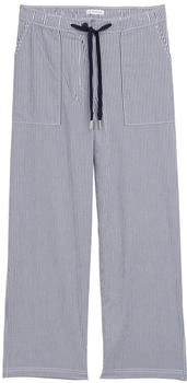 Tom Tailor Seersucker Culotte Hose mit Kordelzug navy seersucker stripe /28 (1046480_32132)