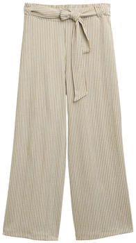 Tom Tailor Denim High Waist Culotte Hose mit Bindegürtel vertical green white stripe (1046839_37812)
