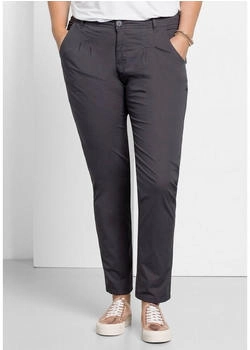 Sheego Chinohose stretch dunkelgrau
