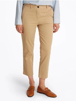 Tommy Hilfiger Chino Hose Stretch Slim knöchelfrei beige