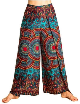 Panasiam Relaxhose Sunshine Mandala-Muster Viskose Wickelhose türkis blau