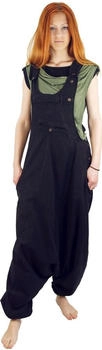 Guru-Shop Aladinhose Haremshose Pluderhose Pumphose schwarz Baumwolle