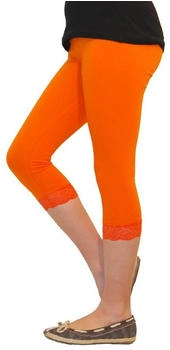 YESET capri leggings baumwolle spitze orange