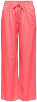Jacqueline de Yong Linen HW Wide Pant rose of sharon