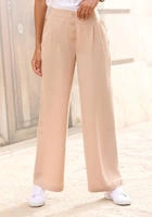 LASCANA Palazzohose mit Zierkn&ouml;pfen und bequemen Bund, leichte Stoffhose mit...