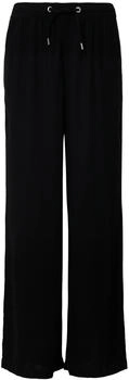 s.Oliver Leinenmixhose mit Gummizug und weitem Bein schwarz 2162961.9999.
