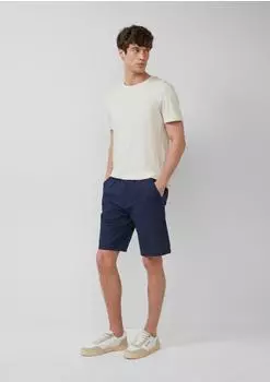 s.Oliver Detroit: Bermuda aus Baumwoll- und Leinenmix im Relaxed Fit schwarz 2164486.9999.