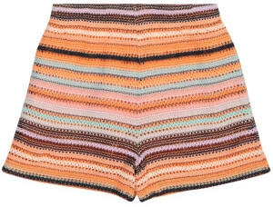 s.Oliver Wide-Leg-Shorts mit gestrickten Streifen und Jerseyfutter mehrfarbig/orange 2165133.00X3.