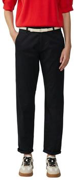 s.Oliver Chino mit geflochtenem Gürtel und Garment Dye schwarz 2161340.9999.