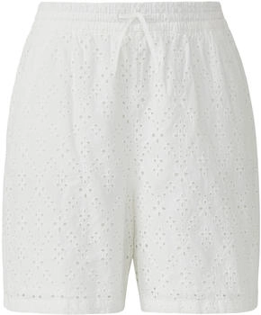 s.Oliver Shorts mit Wide Leg und Lochstickerei weiß 2166195.0100.