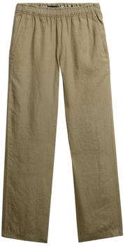 Superdry Leinenhose Kordelzug helles kakigrün