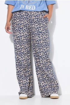 Studio Untold Schlupfhose Wide Legs Krepp Leo Seitenstreifen