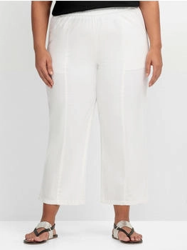 Sheego Schlupfhose weiß 98% Baumwolle 2% Elasthan unifarben 75940050-50