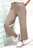 Elbsand 8-Hose aus Sweatware weitem Bein taupe
