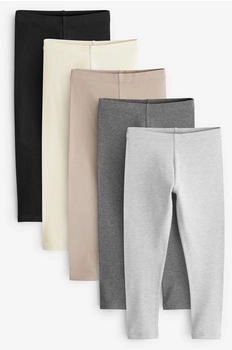 Next Fashion Leggings 5er-Pack schwarz grau neutral