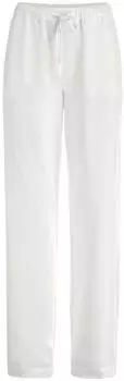hessnatur Hose Straight Leg Relaxed aus TENCEL Lyocell Leinen naturweiss