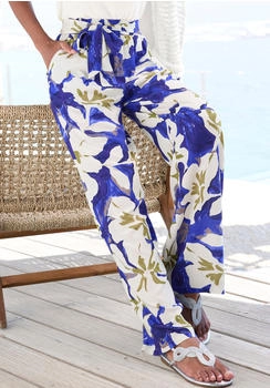Vivance Dreams Hose royalblau schilf naturweiß