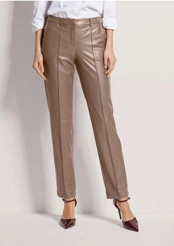 Madeleine kunstlederhose biesen taupe