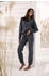 Elbsand Strickhose blau meliert eingestricktem Logo