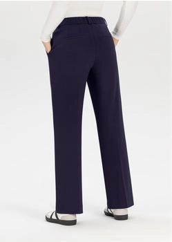 Stehmann Jerseyhose Fenja Straight Fit bügelfalte marine