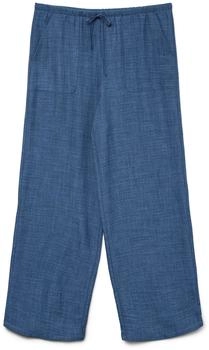 Vero Moda VMMELANEY HW LOOSE PANT WVN GA NOOS Sommerhose blau dark denim
