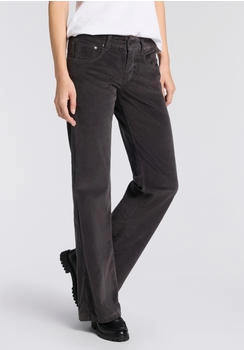 Herrlicher Edna Cord Stretch Flared Fit Cordhose vintage schwarz